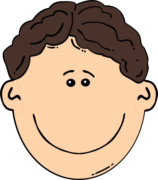 Man with brown hair clipart