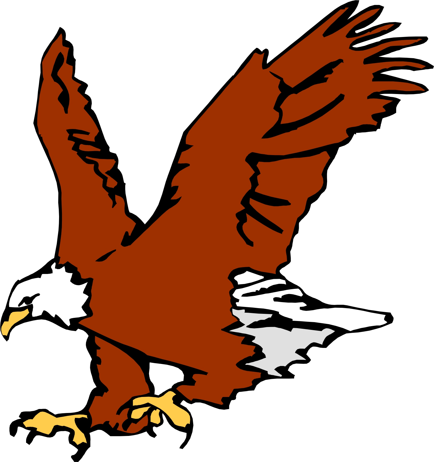 Landing eagle clipart