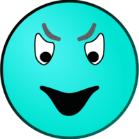 evil face angry upset - vector Clip Art