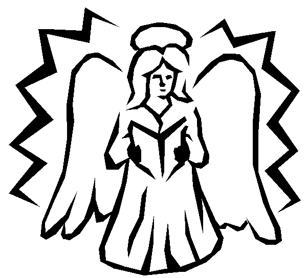 Angel Line Drawing