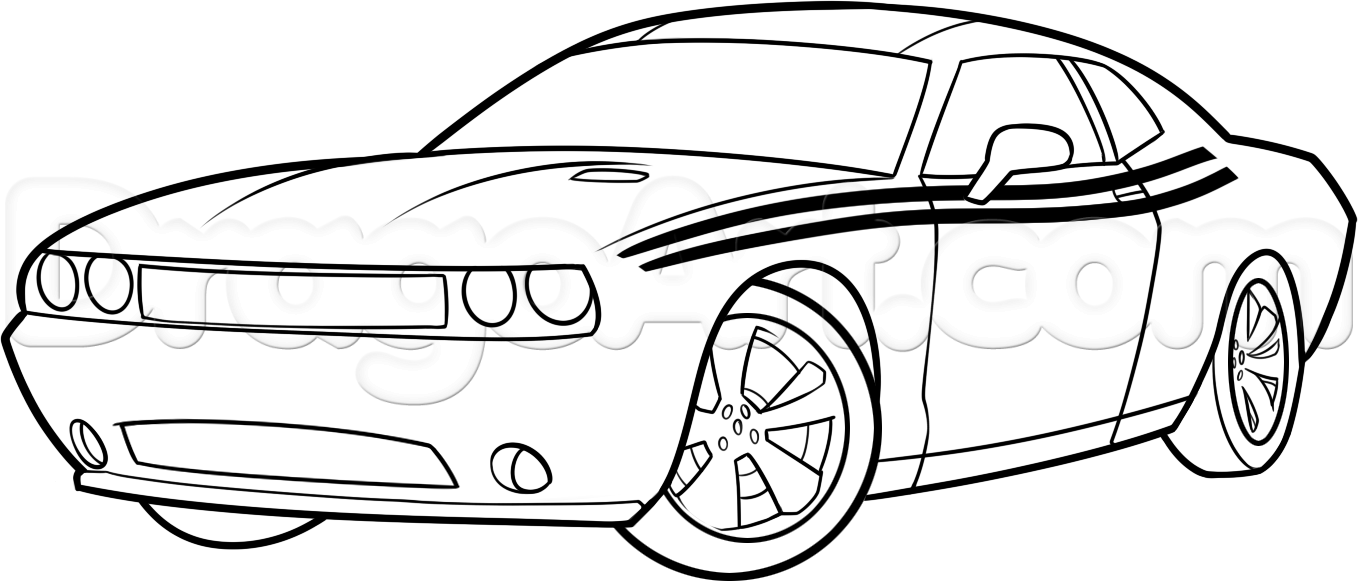 Hellcat Challenger Car Coloring Pages Coloring Pages