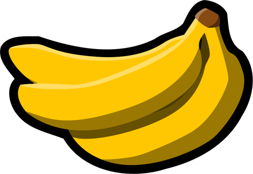 Color sign for banana fruit vector clip art | Public domain vectors