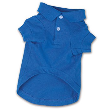 Zack & Zoey Cotton Polo Shirt for Dogs, 12" Small, Nautical Blue ...