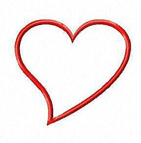Outline Of Hearts - ClipArt Best