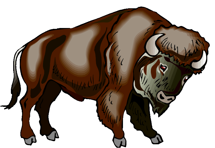 Running Buffalo Clipart
