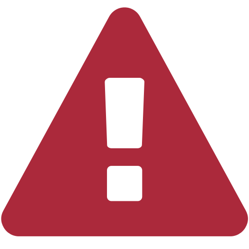 File:Warning sign font awesome-red.svg