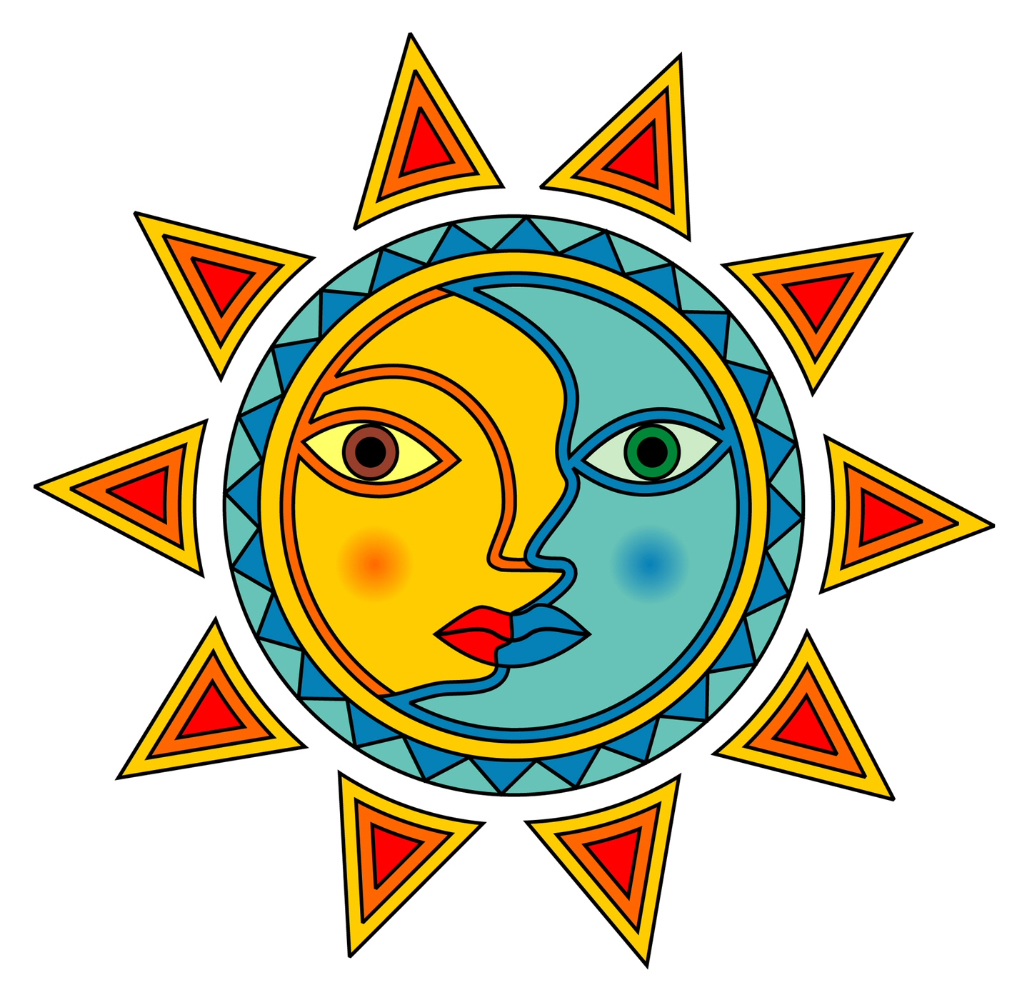Sun And Moon Art - ClipArt Best