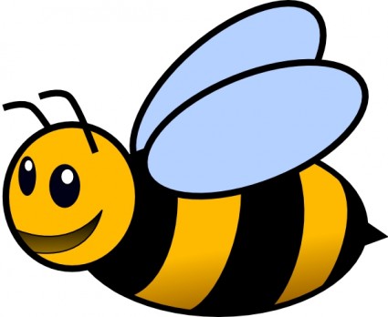 Flying honey bee clipart