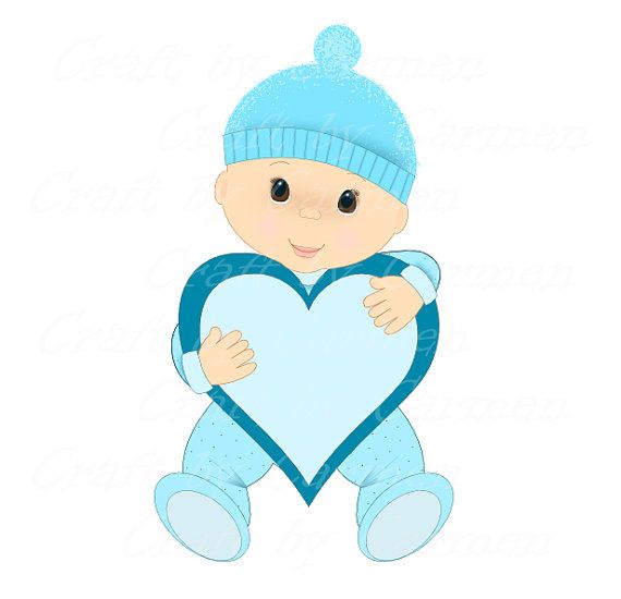 Matching girl and boy baby clipart no background
