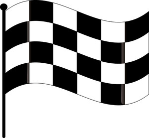 Number 3 checkered flag clipart