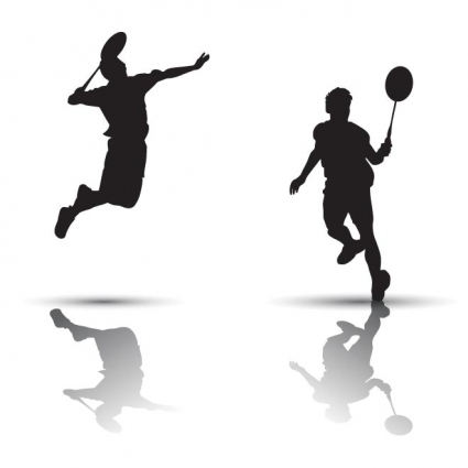 Badminton Player Free Vector | free vectors | UI Download