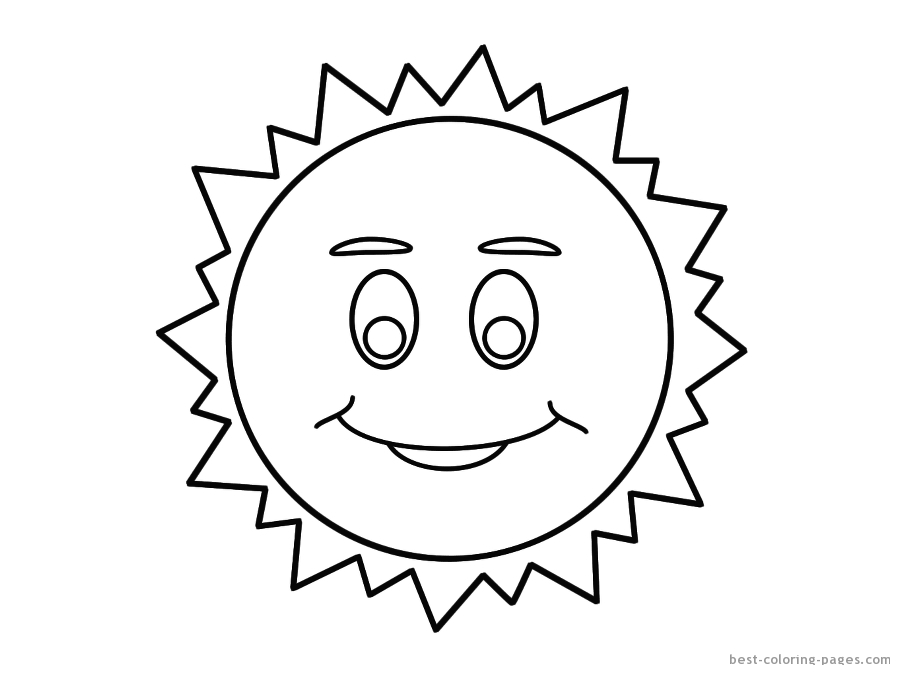 Sun Coloring Page Summer Sun Coloring Pages Drawing #26948