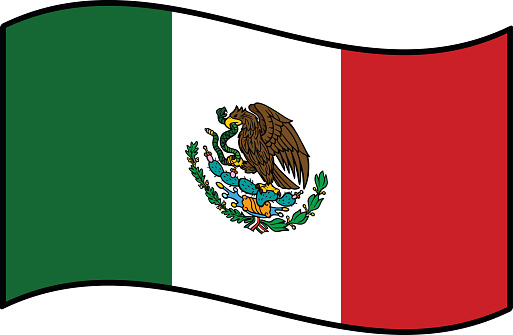 Cartoon Of A The Mexico Flag Clip Art, Vector Images ...