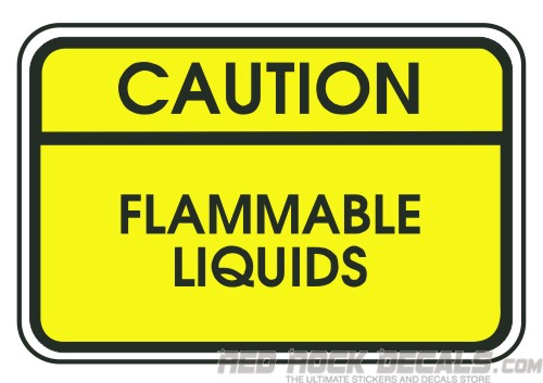 465 views Caution Flammable Liquids Warning Sign, safety sign, danger sign ...