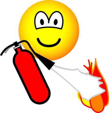 Fire extinguising emoticon : Emoticons @ emofaces.com