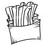 A Beka Book :: Clip Art :: French Fries—in a box