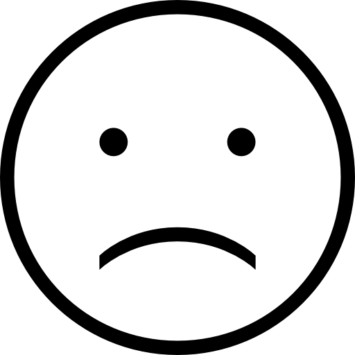 Sad face outline - Free interface icons