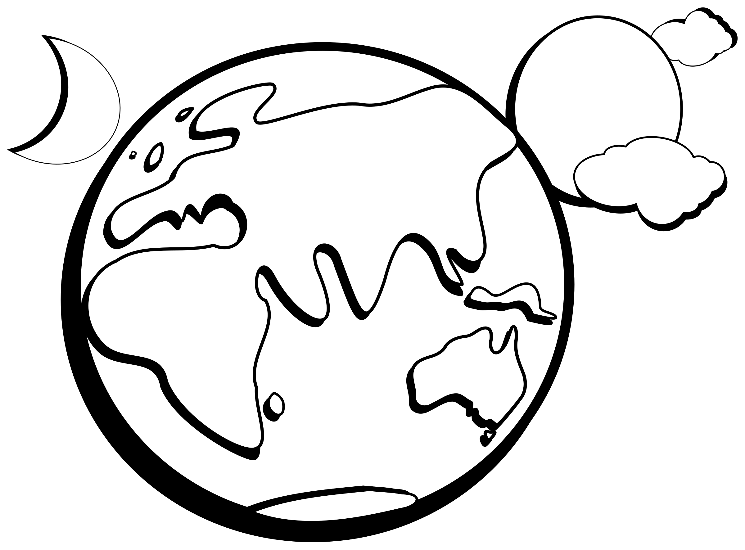 Clipart - Aussie Earth Outline