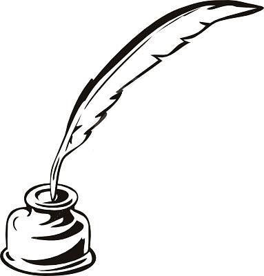 Quill and ink clipart
