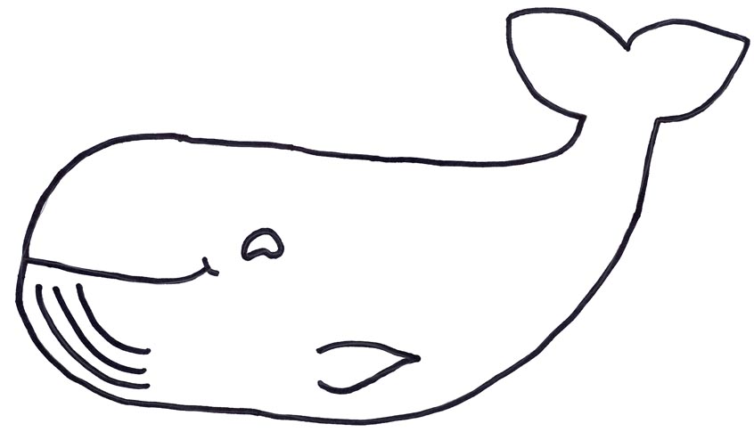 whale printable template