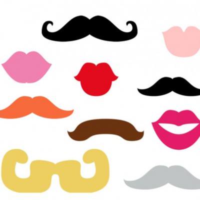 FREE Photo Booth Printable Lips and Mustaches – Tip Junkie