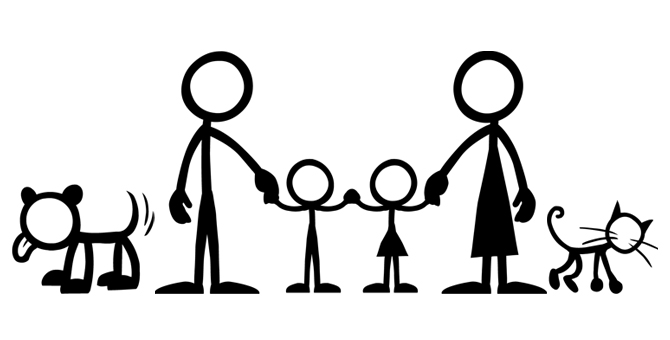Stick Family Clipart