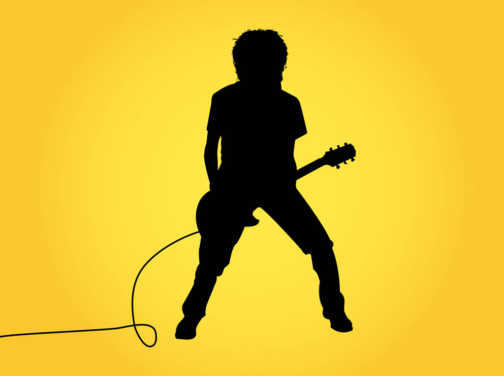 Guitar Player Silhouette Graphics Vector Art & Graphics ...