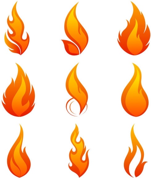Flame icon clipart