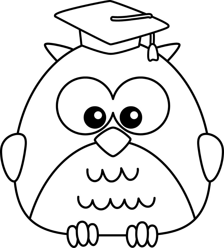 Owl To Color Clipart
