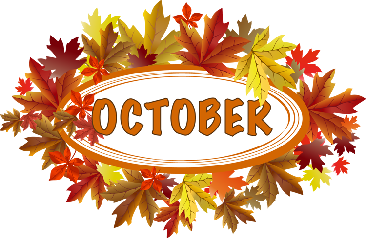 October Calendar Clipart
