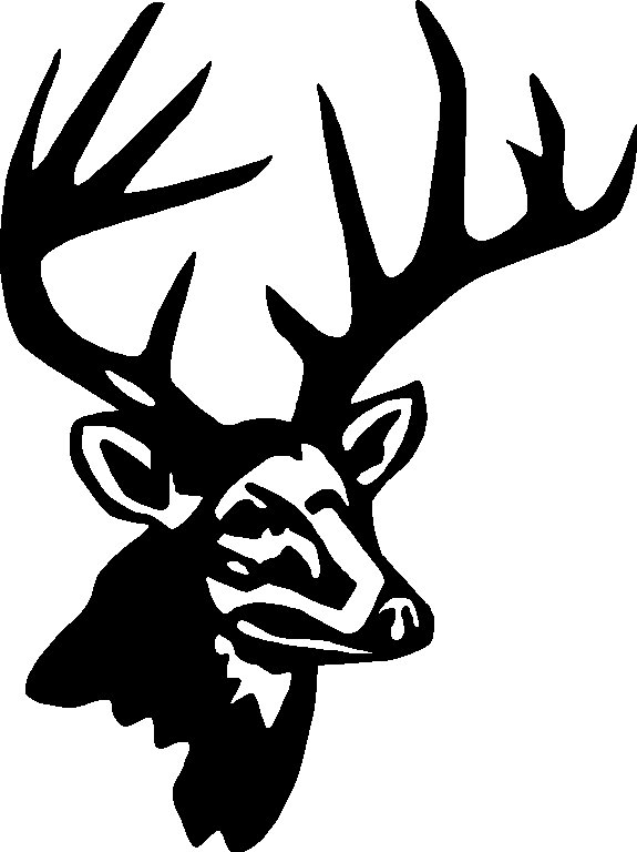 Deer Head Wall Decal 5 - Custom Wall Graphics