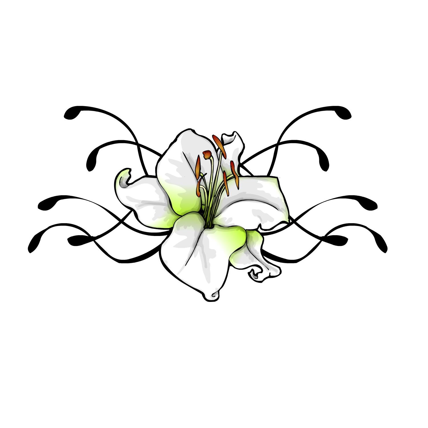 flower tattoo clip art - photo #26