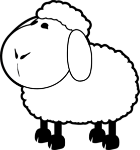 Sheep Outline clip art - vector clip art online, royalty free ...