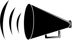 Megaphone Clipart Image - Megaphone Silhouette with Sound Waves