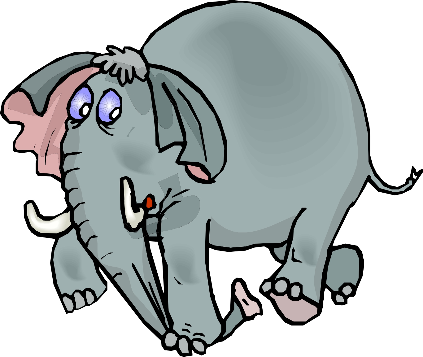 Cartoon Elephant Tripping