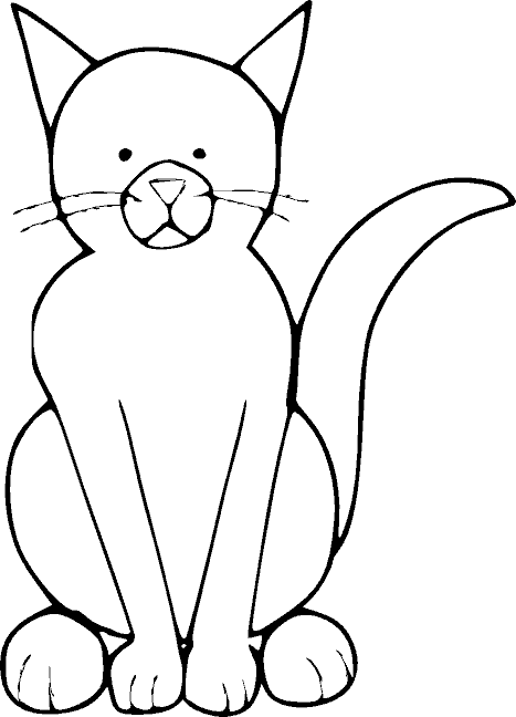 Simple Cat Coloring Pages Coloring Pages