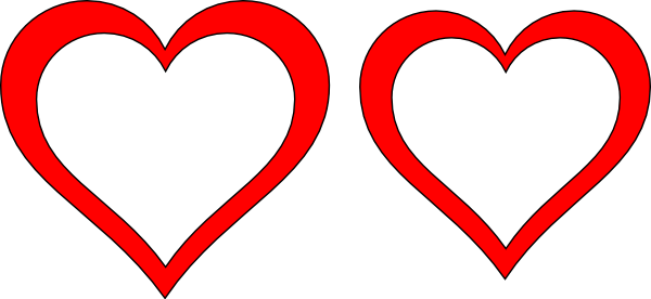 Two Hearts clip art - vector clip art online, royalty free ...