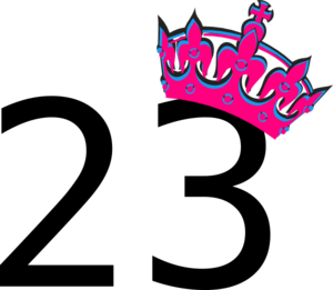 Pink Tilted Tiara And Number 23 clip art - vector clip art online ...