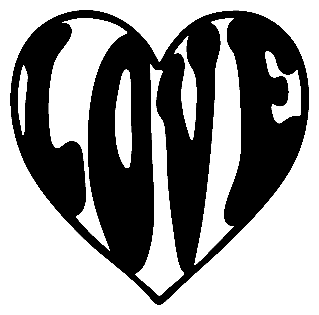 Hippy Love Heart : Metal Wall Art | Old West Metal Silhouette Art ...