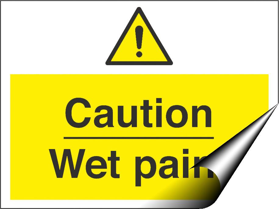 822 views Caution Wet Paint Sign - 600 x 450Hmm - Self Adhesive Vinyl [