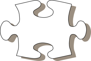 Jigsaw White Puzzle Piece Clip Art - vector clip art ...