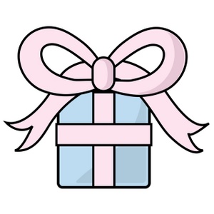 Free Present Clip Art Image - Birthday Gift Wrapped in Girl's ...