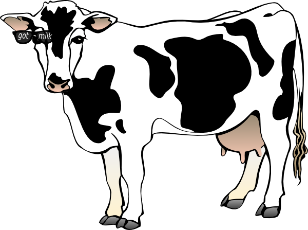 Got Milk Cow clip art - vector clip art online, royalty free ...