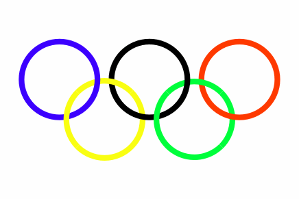 Olympic symbol and olympic flag