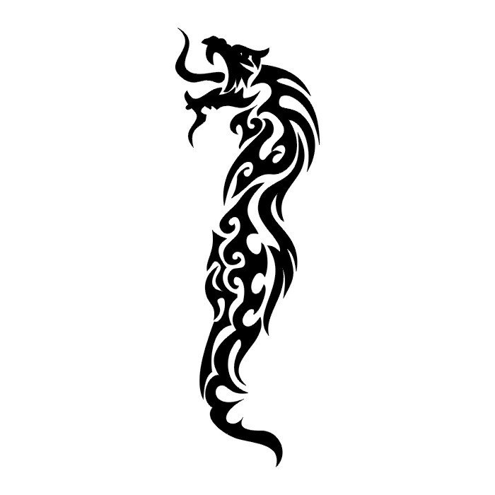Tribal Tattoo Dragon Designs Black
