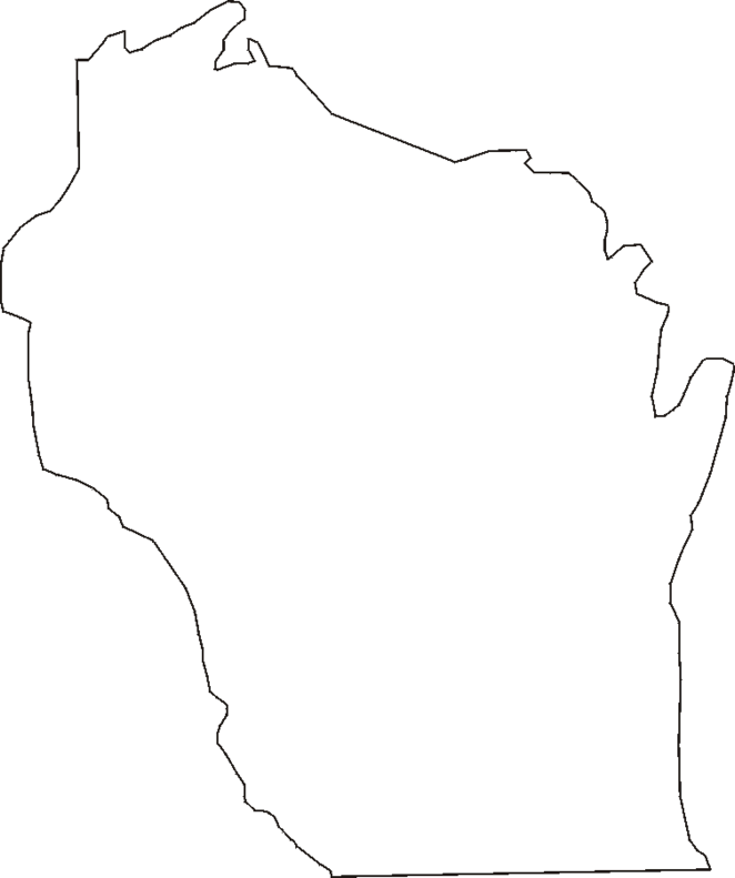 clipart map of wisconsin - photo #8