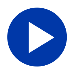 Royal azure blue video play icon - Free royal azure blue video ...