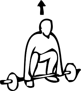 Weight Lifting Outline Sports clip art Free Vector