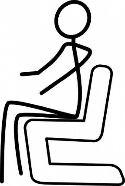Sitting Stickman clip art | Download free Vector