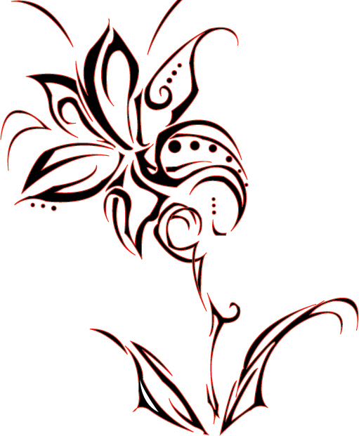 flower tattoo clip art - photo #7